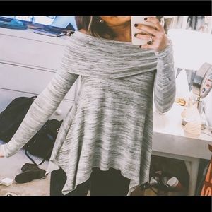 Grey off the shoulder sweater!